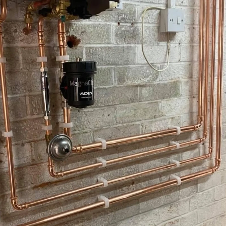 Pipes on a wall
